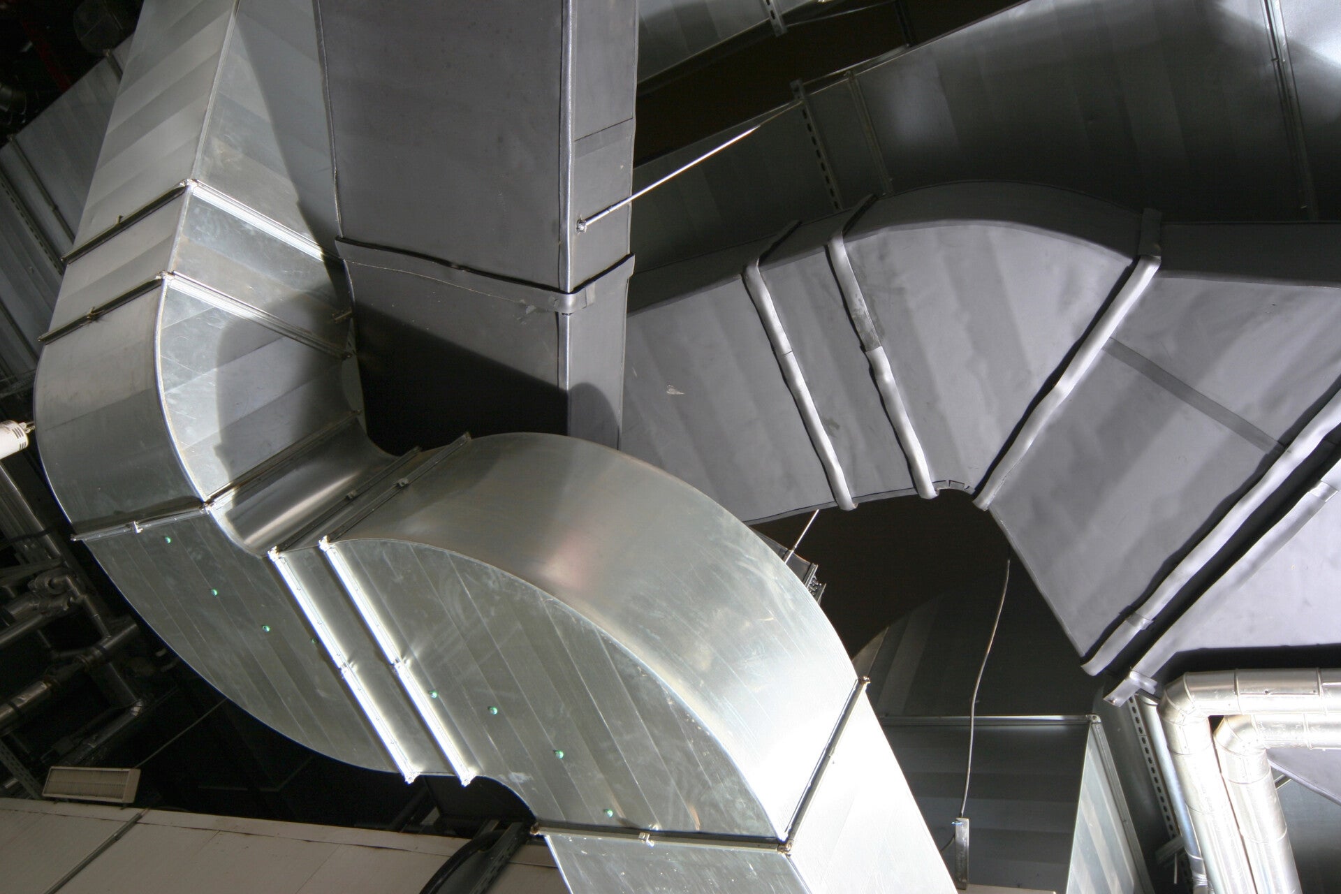 Installed duct systems in a completed facility